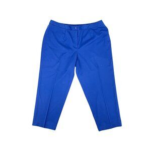 Jones New York Womens Petite Stretch Pants Size 22WP Blue Career Office Business